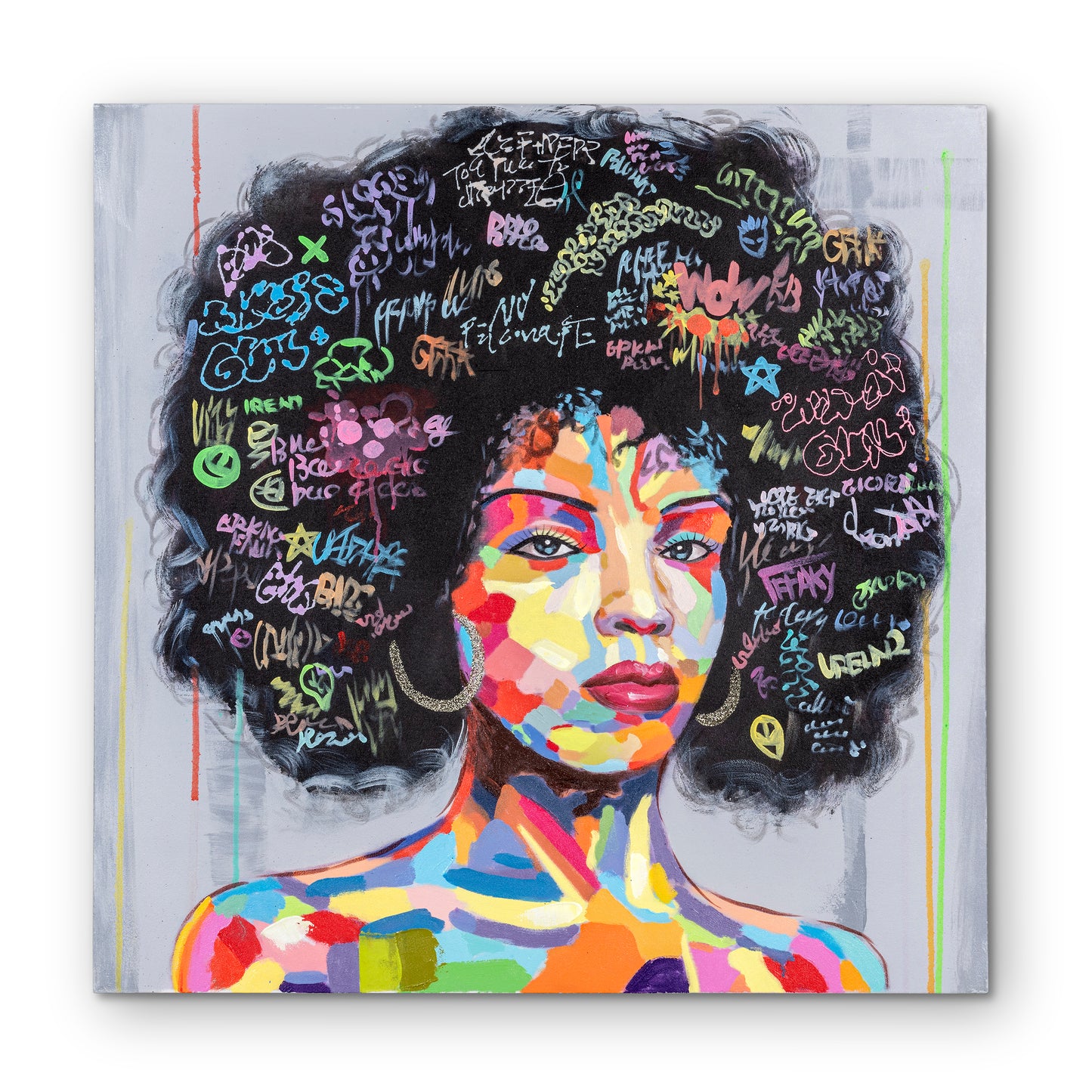 Acrylgemälde - ''African Queen'' - 80x80cm