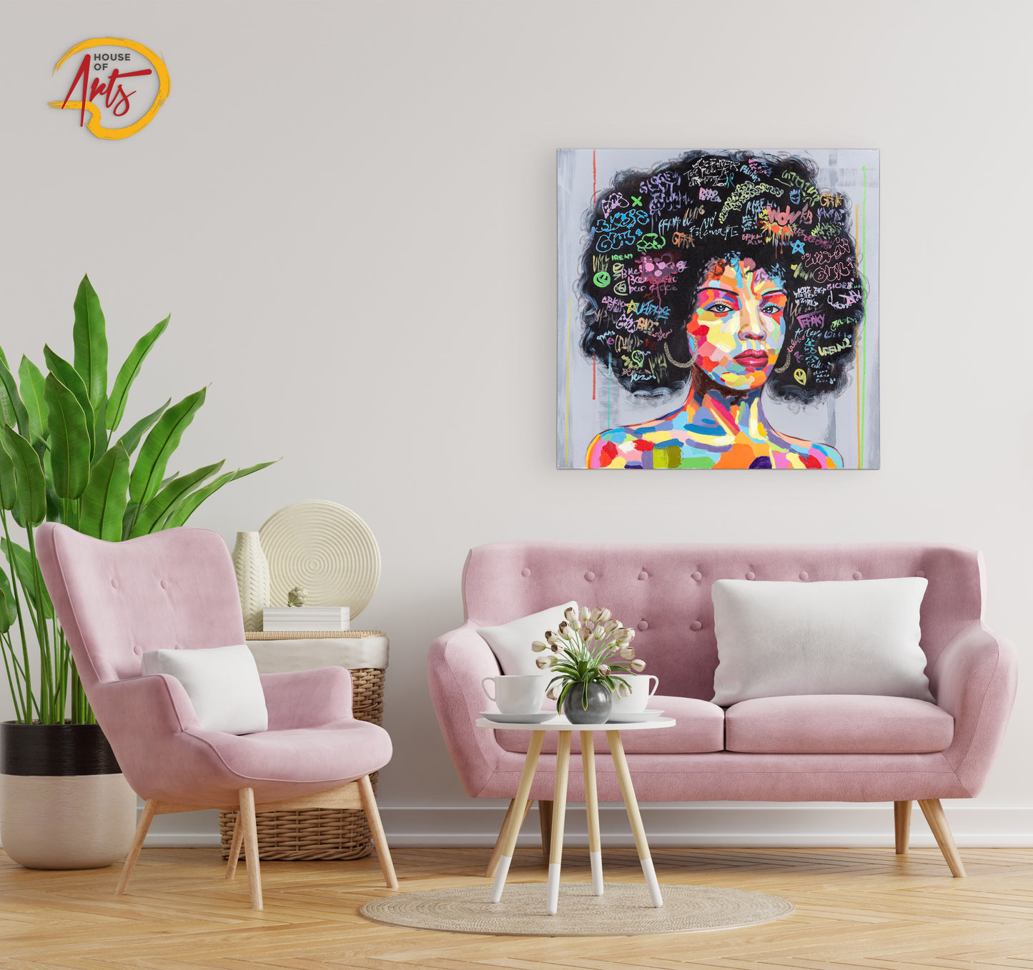 Acrylgemälde - ''African Queen'' - 80x80cm