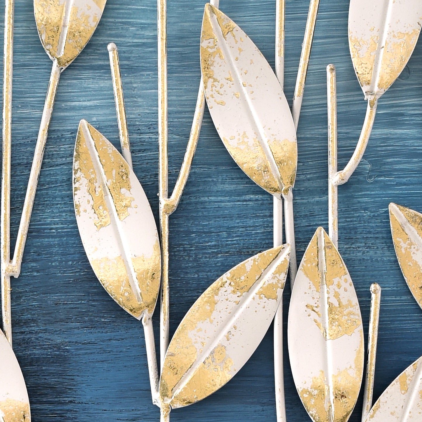 Metallbild - ''Piante d'oro blau'' - 80x60cm