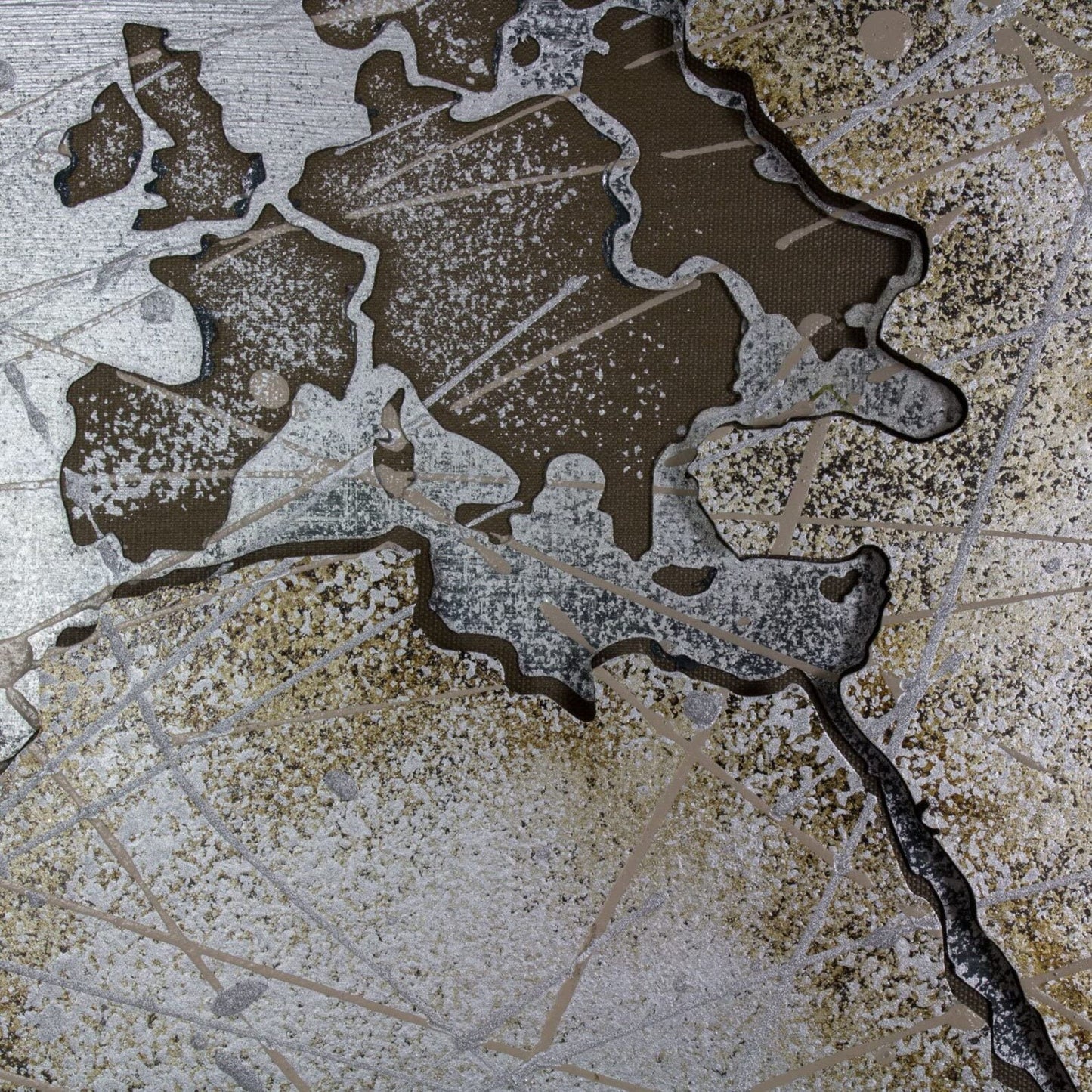 Metallbild - ''Bleu Monde'' - 120x80cm